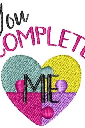 Flash Sale Colorful Heart Jigsaw Puzzle Embroidery Design