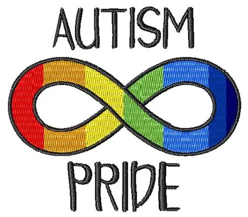 Autism Rainbow Covered Infinity Symbol Embroidery Design Limited Edition
