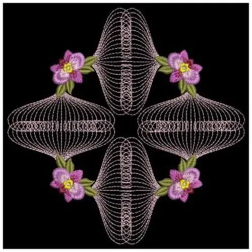 Floral Enticement Quilt Embroidery Design Free Returns
