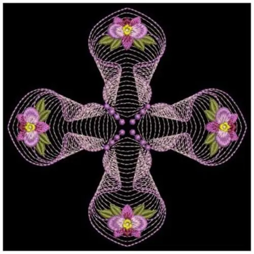 Floral Enticement Quilt Embroidery Design Modern