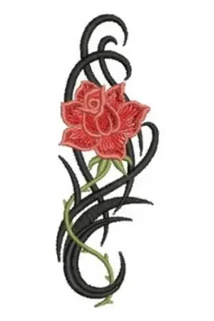 Bargain Tribal Swirl Rose Embroidery Design