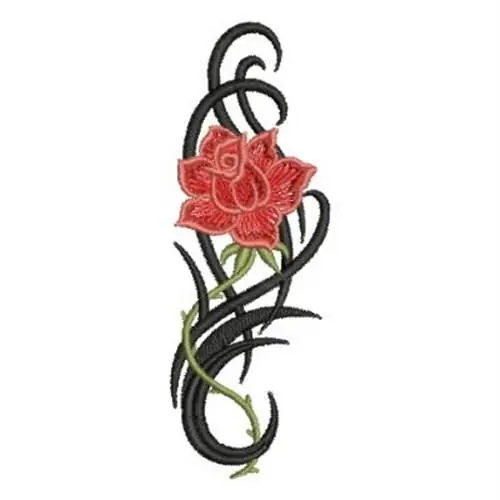 Bargain Tribal Swirl Rose Embroidery Design