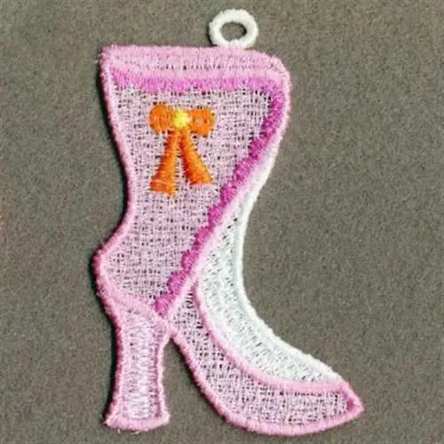 FSL Victorian Boot Embroidery Design Best Choice