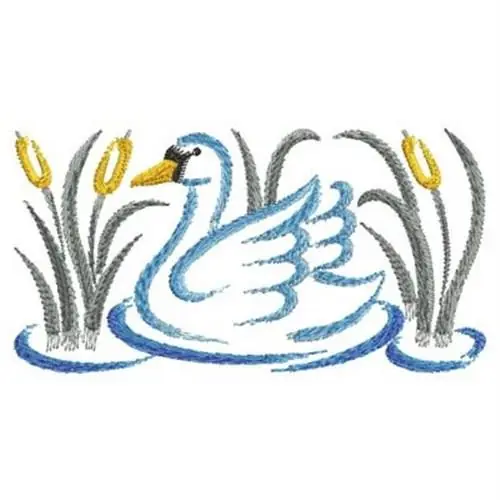 Must Have Brush Painting Swan Embroidery Design