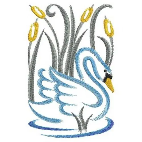 Brush Painting Swan Embroidery Design Trusted Brand