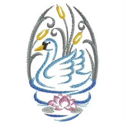 Must Have Brush Painting Swans Embroidery Design