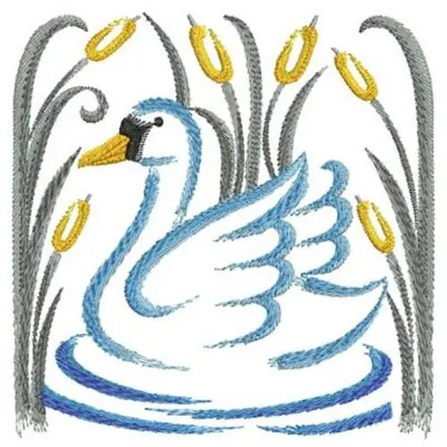Place Order Brush Painting Swans Embroidery Design