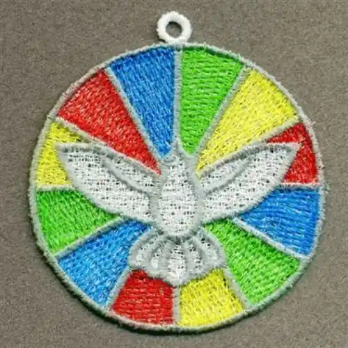 Express Delivery FSL Stained Glass Dove Embroidery Design