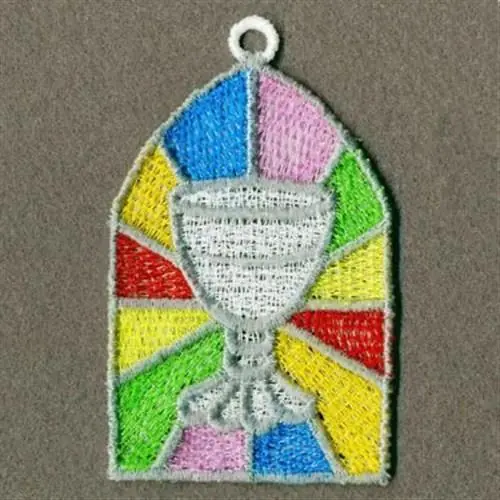 One Day Deal FSL Stained Glass Chalice Embroidery Design