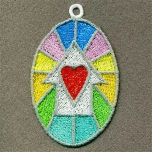 FSL Stained Glass Church Embroidery Design Limited Offer