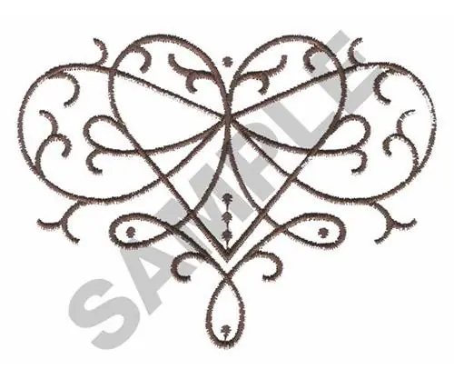 Budget HEART SHAPE EMBLEM Embroidery Design