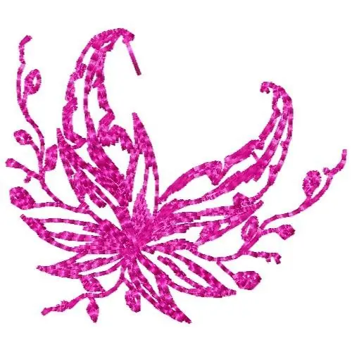 Authentic Redwork Floral Embroidery Design