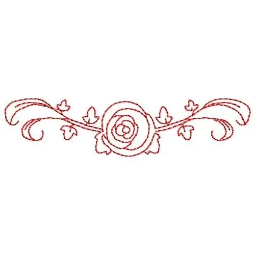 Redwork Rose Embroidery Design Time-Limited
