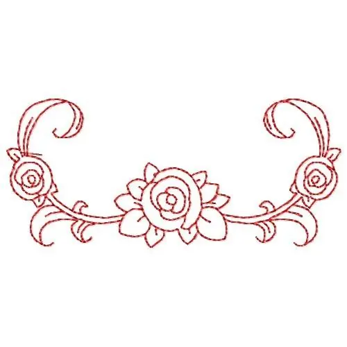 Order Now Redwork Roses Embroidery Design