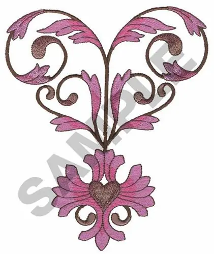 Embellished Heart Emblem Embroidery Design Super Sale