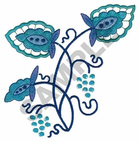 Premium Flower Emblem Embroidery Design