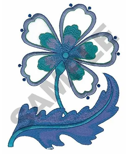 Flower Emblem Embroidery Design Certified