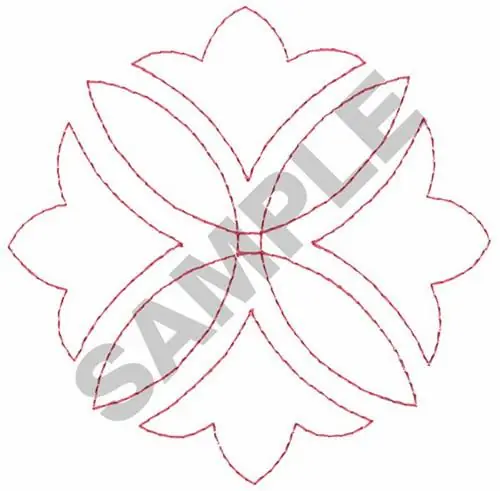 Elegant Redwork Floral Embroidery Design Holiday Sale