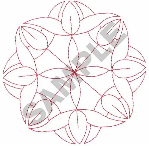 Redwork Floral Quilt Embroidery Design Limited Offer