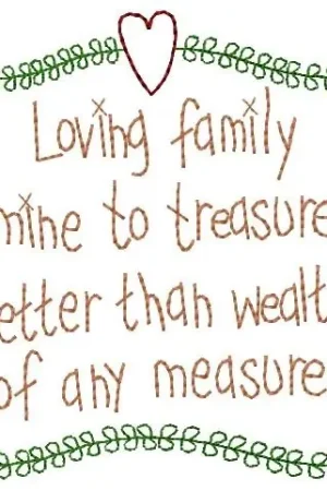 Loving Family Embroidery Design Weekend Sale