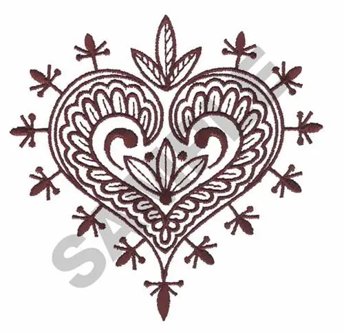 Discount Redwork Heart Embroidery Design
