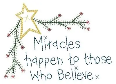 Miracles Happen Embroidery Design Original