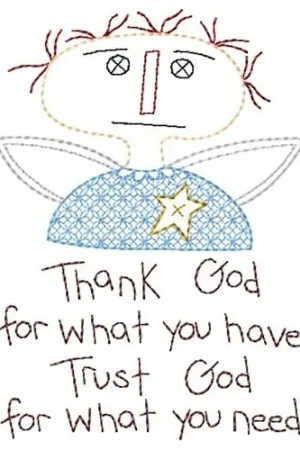 Get Yours Thank God Embroidery Design