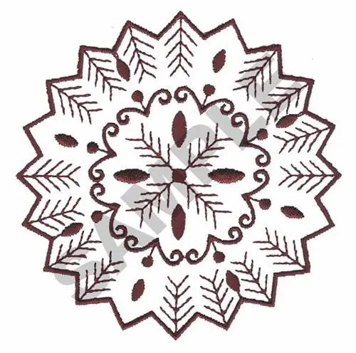 Fast Shipping Redwork Floral Abstract Embroidery Design
