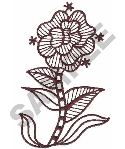 Elegant Redwork Floral Embroidery Design Fresh Stock