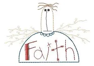 Faith Angel Embroidery Design Authentic