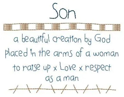 Son Created By God Embroidery Design Big Sale