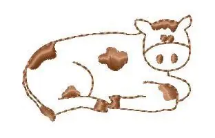 Nativity Cow Outliine Embroidery Design Editor’s Pick