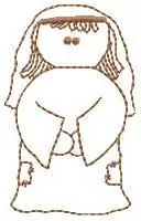 Brand New Nativity Mary Outline Embroidery Design