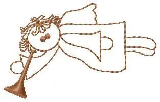 Nativity Angel Outline Embroidery Design Professional Grade