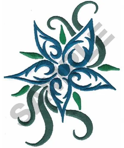Original FLORAL EMBLEM Embroidery Design