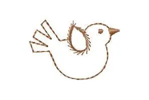 Factory Price Nativity Bird Outline Embroidery Design