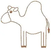 Nativity Camel Outline Embroidery Design Today Only