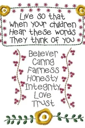 Hear These Words Embroidery Design Trending