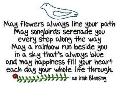 Don’t Miss Out Irish Blessing Embroidery Design