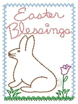 Easter Blessings Embroidery Design Certified