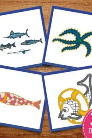 Lets Go Fishing! Embroidery design pack by Heavenly Designs, Embroidery Packs on EmbroideryDesigns.com Crafted