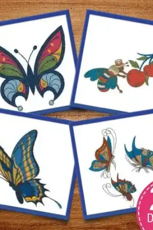Authentic Butterflies & Bugs Embroidery design pack by Heavenly Designs, Embroidery Packs on EmbroideryDesigns.com