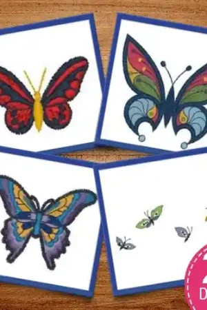 New Arrival Beautiful Butterflies Embroidery design pack by Heavenly Designs, Embroidery Packs on EmbroideryDesigns.com