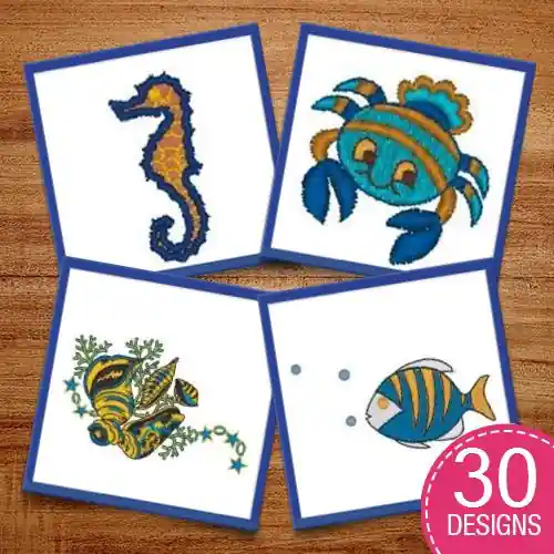Special Offer Underwater Life Embroidery design pack by Heavenly Designs, Embroidery Packs on EmbroideryDesigns.com