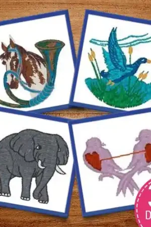 Two By Two Embroidery design pack by Heavenly Designs, Embroidery Packs on EmbroideryDesigns.com Fresh Stock