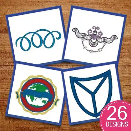 Borders & Crests Embroidery design pack by Heavenly Designs, Embroidery Packs on EmbroideryDesigns.com Top Pick