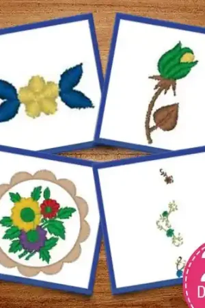 Tropical Flower Blooms Embroidery design pack by Heavenly Designs, Embroidery Packs on EmbroideryDesigns.com Factory Price