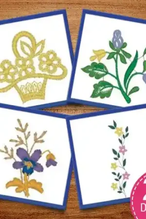 Assorted Flowers Embroidery design pack by Heavenly Designs, Embroidery Packs on EmbroideryDesigns.com Latest
