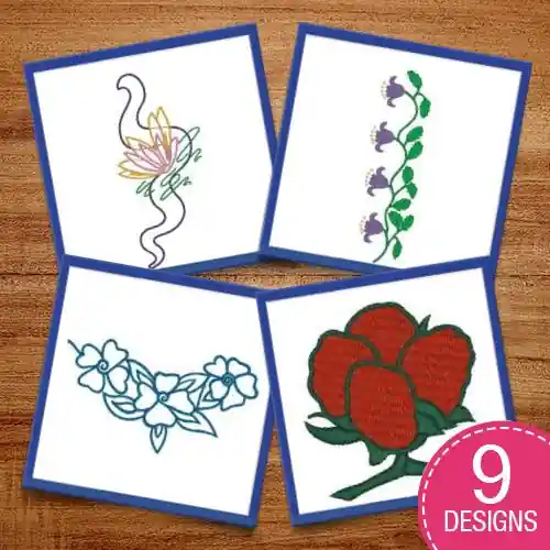 Roses & Flowers Embroidery design pack by Heavenly Designs, Embroidery Packs on EmbroideryDesigns.com Price Cut