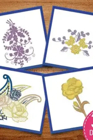 Modern All The Lovely Flowers Embroidery design pack by Heavenly Designs, Embroidery Packs on EmbroideryDesigns.com